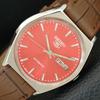 ВИНТАЖНЫЕ АВТОМАТИЧЕСКИЕ ЧАСЫ SEIKO 5 6309A ЯПОНИЯ МУЖСКИЕ КРАСНЫЙ ЦВЕТ ЦИФЕРБЛАТ a708308-1