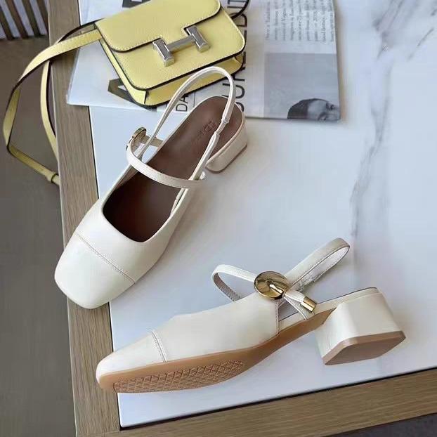 Сандалии женские серебристые на толстом каблуке сандалии Baotou женские летние туфли с закрытым носком туфли Мэри Джейн на среднем каблуке