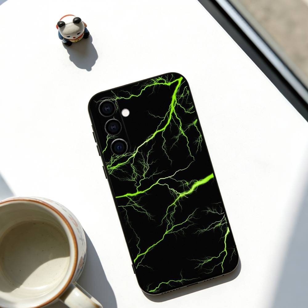 Lightning texture Phone Case For Samsung Galaxy A73,A72,A71,A70,A53,A52,A51,Soft Silicone Black Cover
