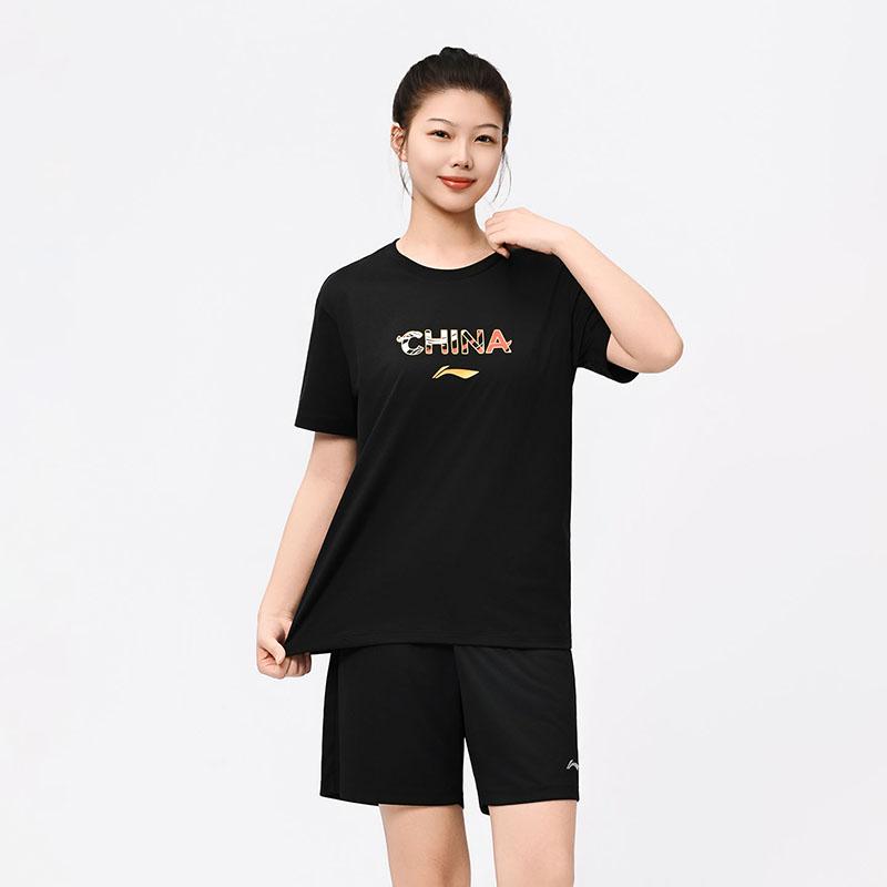 Li Ning Повседневная спортивная одежда Унисекс Черный AHSW427-1+AKSU789-3