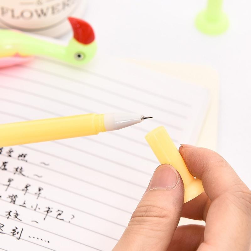 4 шт./набор мультяшных гелевых креативных милых ручек в форме журавля 0,5 мм черного цвета