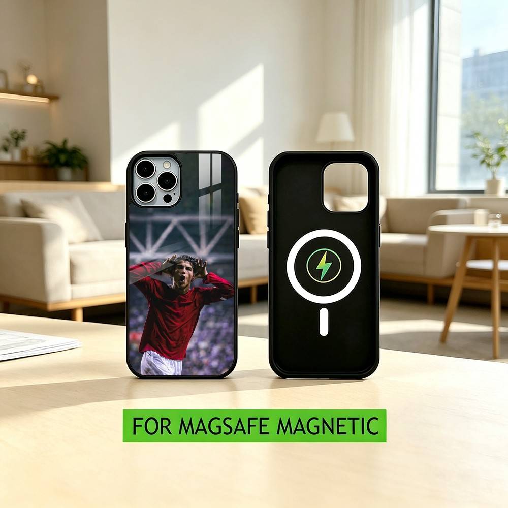 F-Football Для CR7 Роналдо 7 Чехол для телефона Для iPhone17,16,15,14,13,12,11 Plus,Pro Магнитный Для Magsafe Беспроводная зарядка