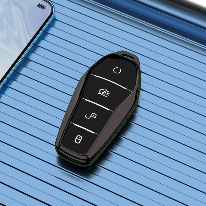BYD Qin EV Key Cover: Full-Coverage Shell with Buckle Chain for 450 Version, New Energy Vehicles, Unisex.