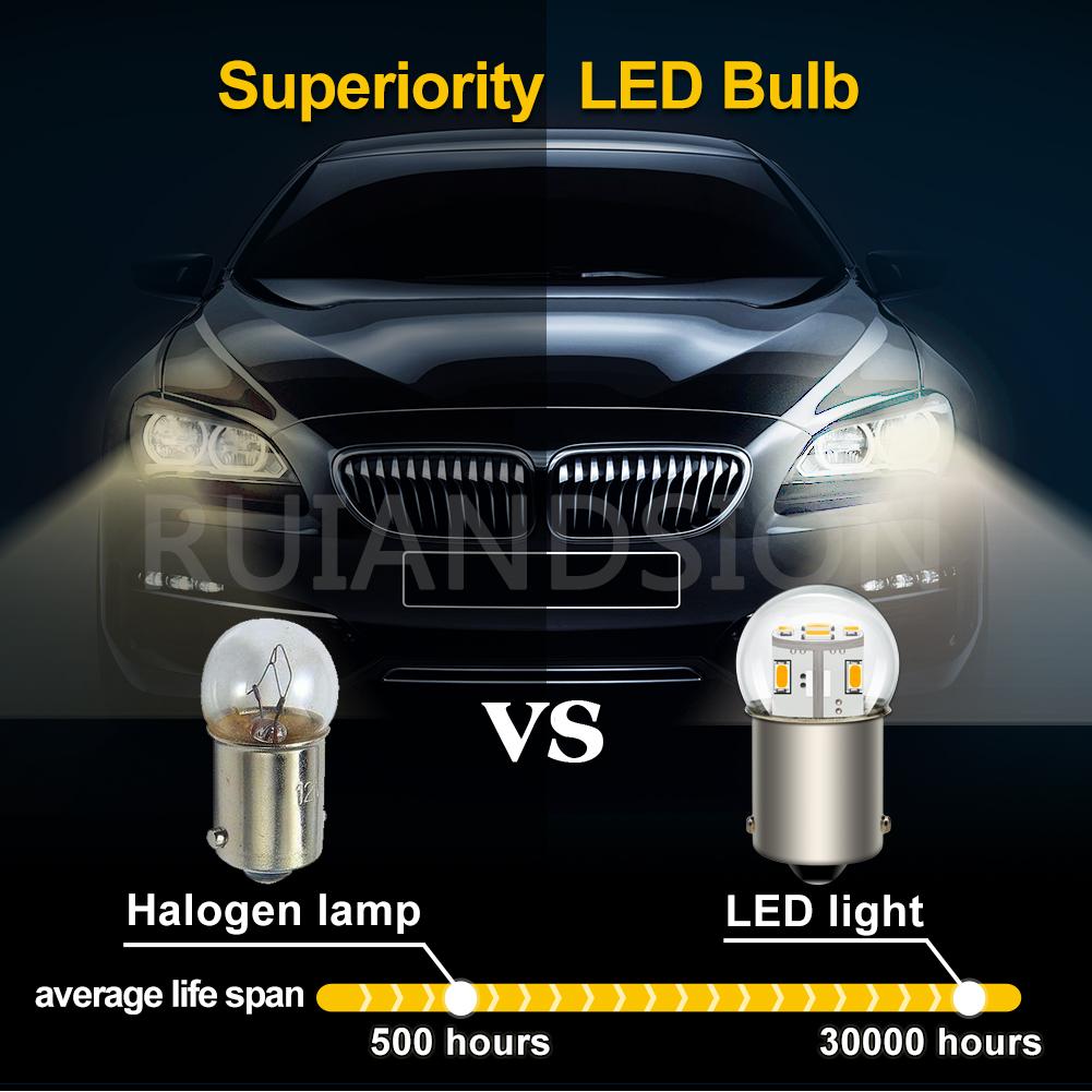 1156 BA15S LED 6V 12V 24V 48V P21W 1157 BAY15D P21/5W BA15D S25 LED Bulb Tail Parking Brake Turn Signal Reverse Light White Dome Lights 6