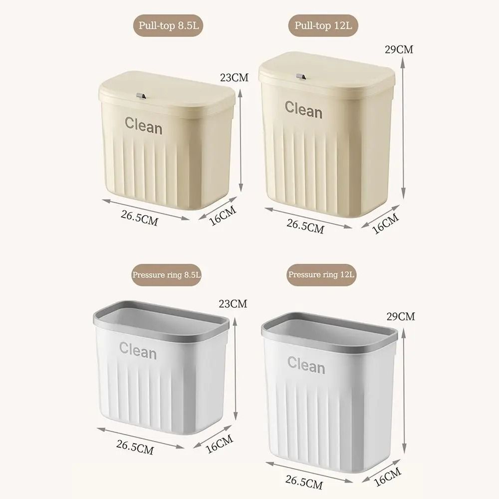 Wall Mounted Hanging Trash Bin Plastic Sink Waste Garbage Garbage Can Kitchen Bathroom Toilet