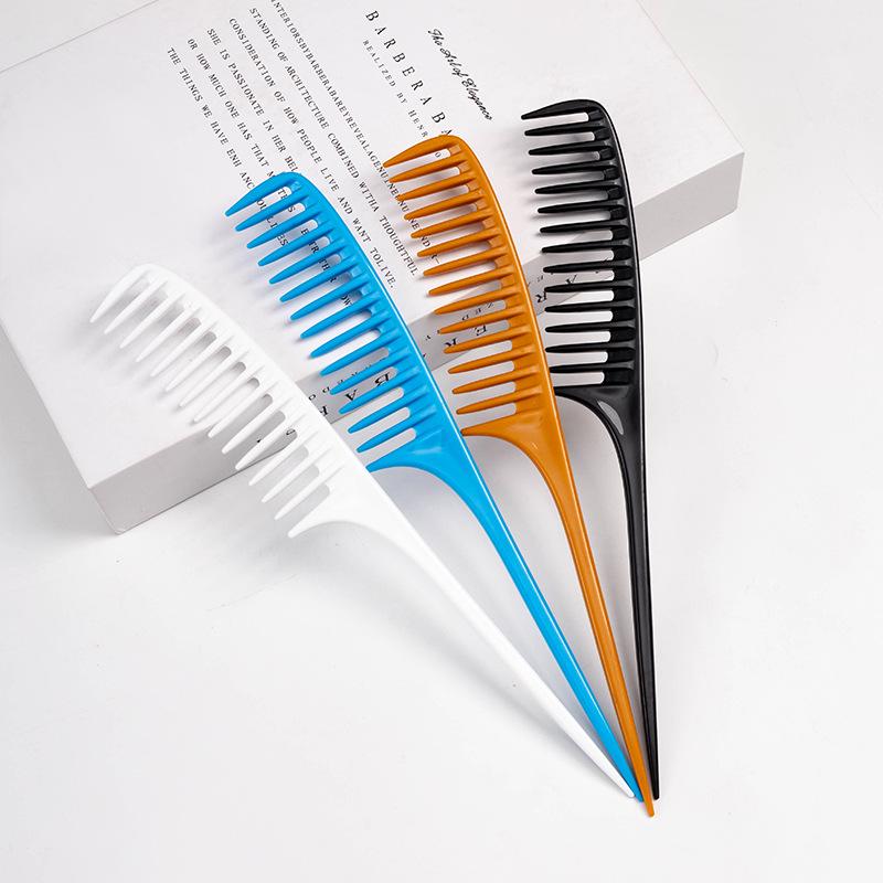 Портативная расческа для вьющихся волос с широкими зубьями и острым хвостиком для девочек