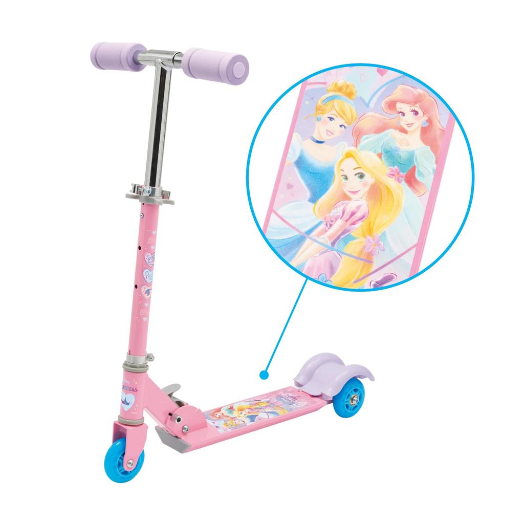 [Официальный] Самокат Ides Kick Scooter Princess Yume Love S Disney Children's Girls складной с ножным тормозом