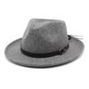 Thick Wool Felt Bell Top Wide Brim Unisex Fedora Hat