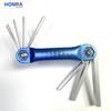 Portable Mini Industrial Grade Aluminium Alloy Foldable Allen Wrench Hex Key Set for Home Bicycle Repair Tool