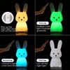 Cute LED Night Light Silicone Rabbit Touch Sensor Lamp Animal Light Bedroom Decor Gift for Kid Baby Child Table Lamp Home