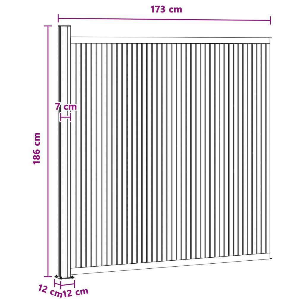 WPC and Aluminum Fence Panel Black