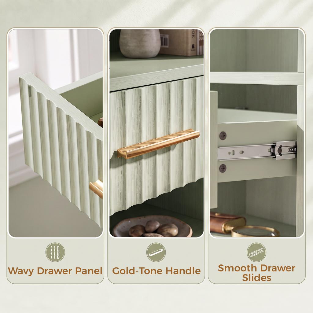 Bookcase Narrow Tall Space-Saving Bookshelf Drawer Open Shelves 60 x 24 x 182 cm Light Green
