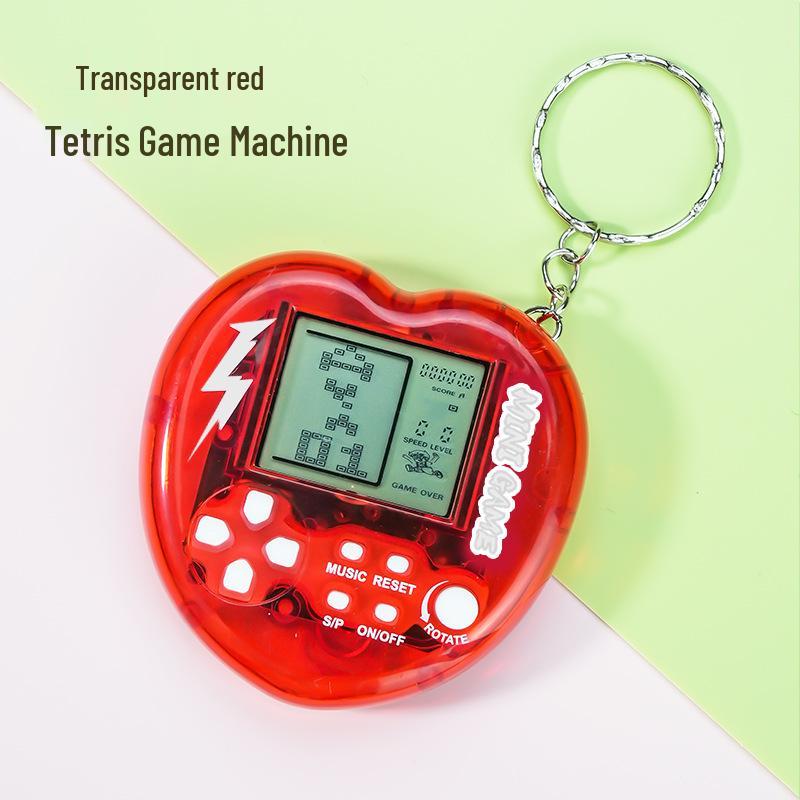 Мини-консоль Russian Tetris в форме сердца, брелок-игрушка