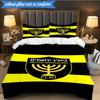 3PCS Beitar Jerusalem Football Club Printed Soft Bedding Set,Including 1pc Duvet Cover And 2pcs Pillowcases Perfect for Bedroom, Dormitory, Fan gift