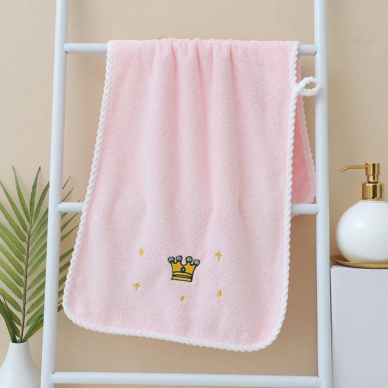 Утолщенные впитывающие взрослые вышитые полотенца для пар и детей