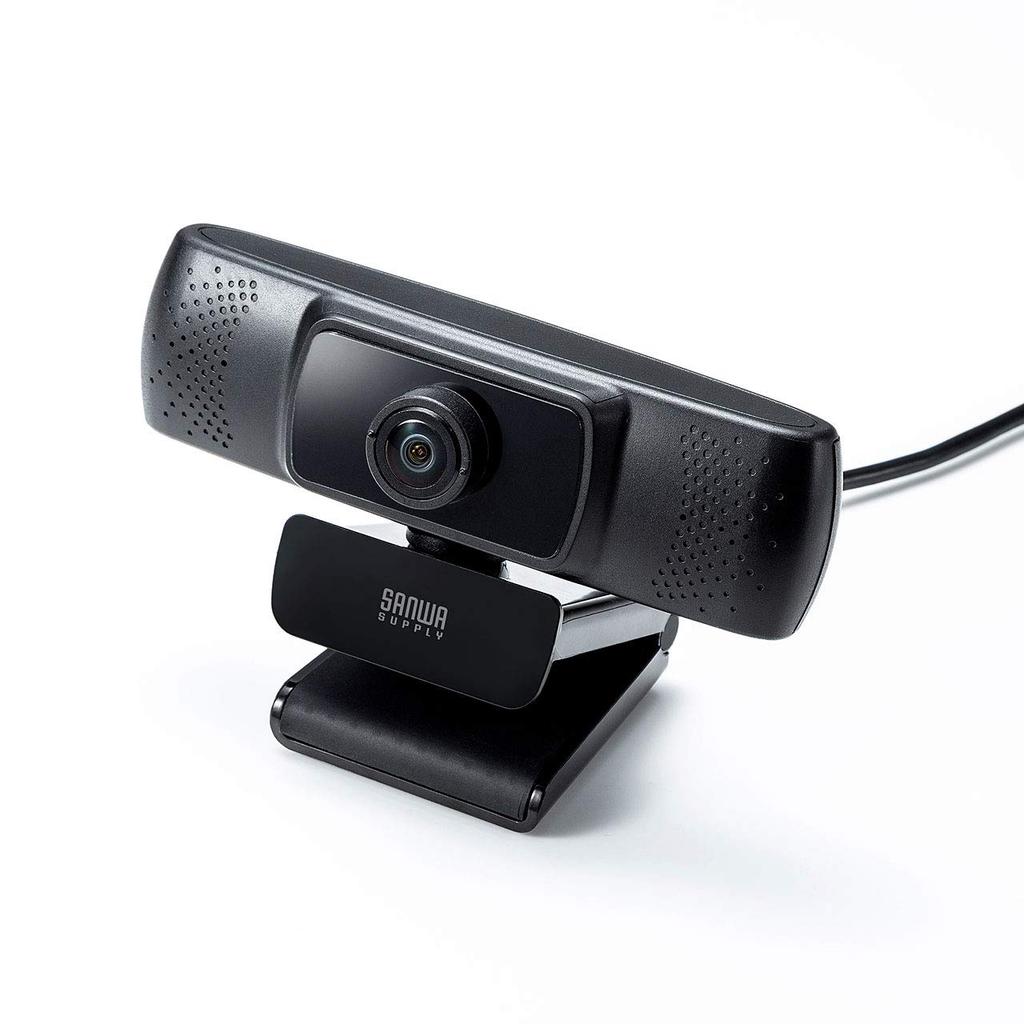 Sanwa Supply Conference USB Skype Black Wide-Lens Webcam, Connection, 150° Ultra-Wide Angle, Built-in Microphone, Compatible, CMS-V43BK
