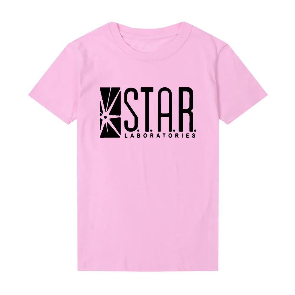 Флэш DC Barry Allen Laboratories Star Labs с буквенным принтом женская футболка Повседневная хлопковая забавная рубашка футболка в стиле Харадзюку футболка топ