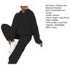 Women's Fuzzy Fleece Pajamas Set Winter Plush Pullover Hoodies And Pants Lounge