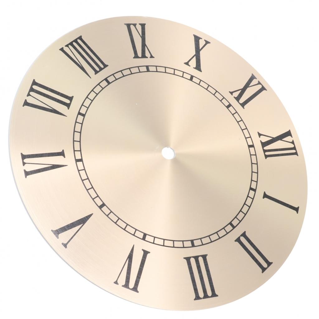 Алюминиевый циферблат часов DIY плоский профиль золотой фон снаружи 243MM