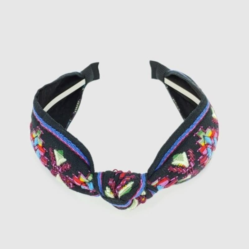 LALA Богемная повязка на голову из импортного кружева L-фиолетовая