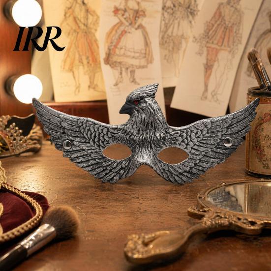 Vintage Style Masquerade Accessory Cosplay Eagle Masque, Realistic Bird Half Face Distressed Gold Mask Masque for Halloween, Carnival Party