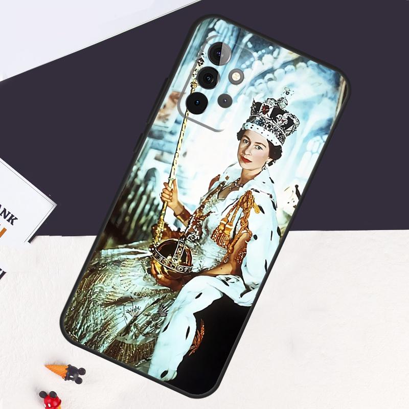 England Queen Elizabeth II Case For Samsung Galaxy A05 A06 A26 A16 A56 A36 A22 A32 A52 A54 A34 A14 A55 A15 A53 A33 A35