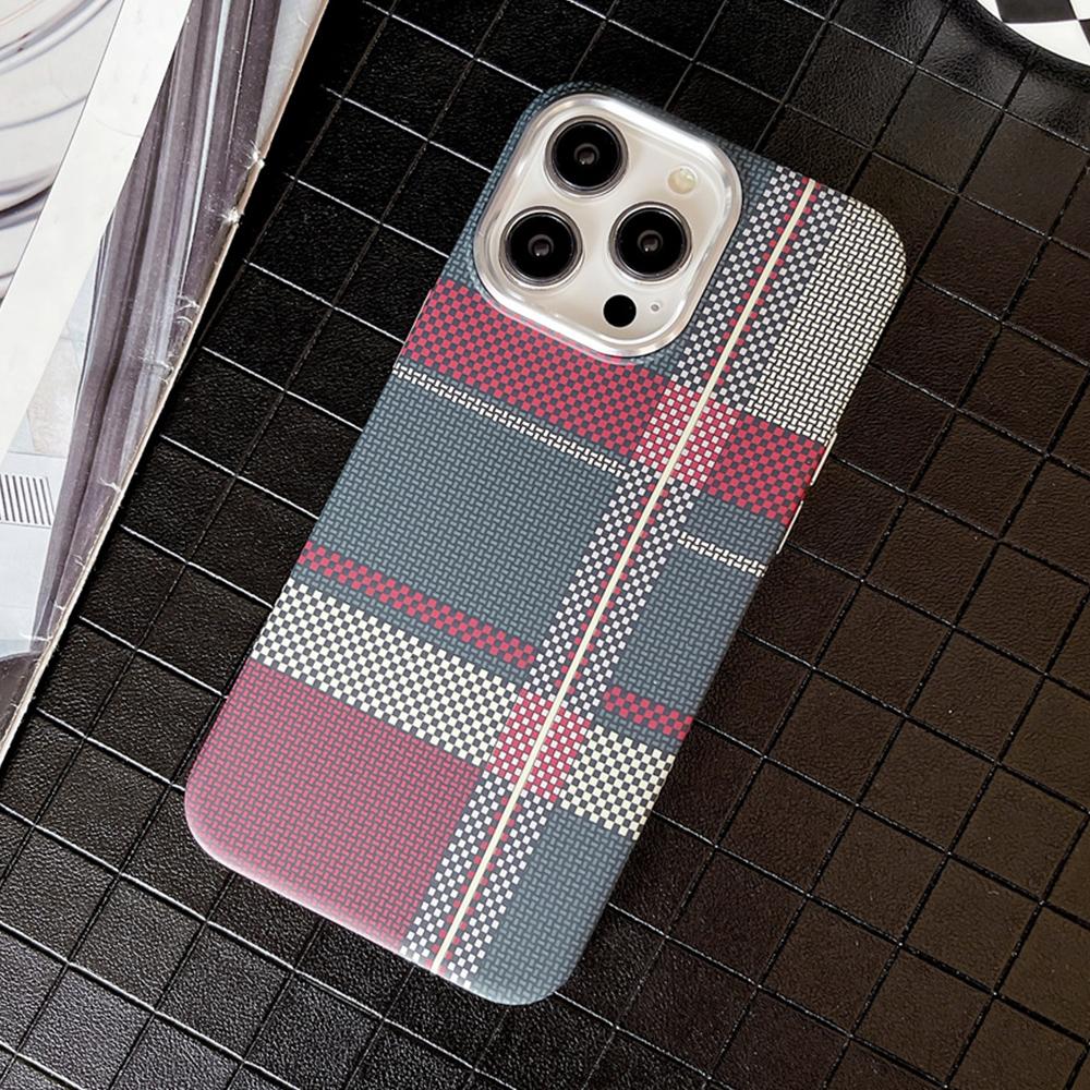 Colourful Kevlar Pattern For Magsafe Magnetic Phone Case For iPhone 16 15 11 12 13 14 Pro Max Luxury Wireless Charge Matte Cover