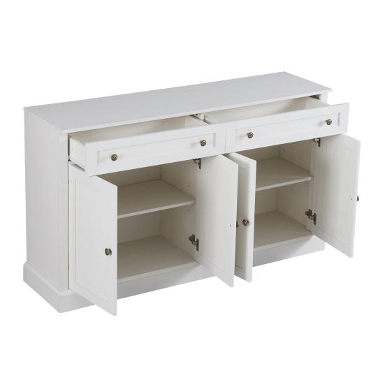 Kitchen Pantry Large Sideboard with 4 Doors And 2 Drawers, Modern Buffet Cabinet for Dining Room and Living Room, 150 X 40 86cm (L/W/H) Storage