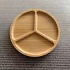 Деревянные разделенные подносы для сервировки Бамбуковый поднос для фруктов с 5 отделениями Круглый поднос для праздничных блюд Закуски Сухофрукты