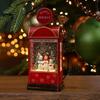 Christmas Snow Globe Lantern Musical Decoration Night Light Snowman Tabletop Art Music Box