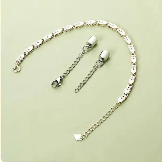 4/8 шт. браслет, удлиненные цепочки, зажим-лобстер, нержавеющая сталь, анти-разрыв, магнитное соединение, регулируемые магнитные удлинители для ожерелья своими руками