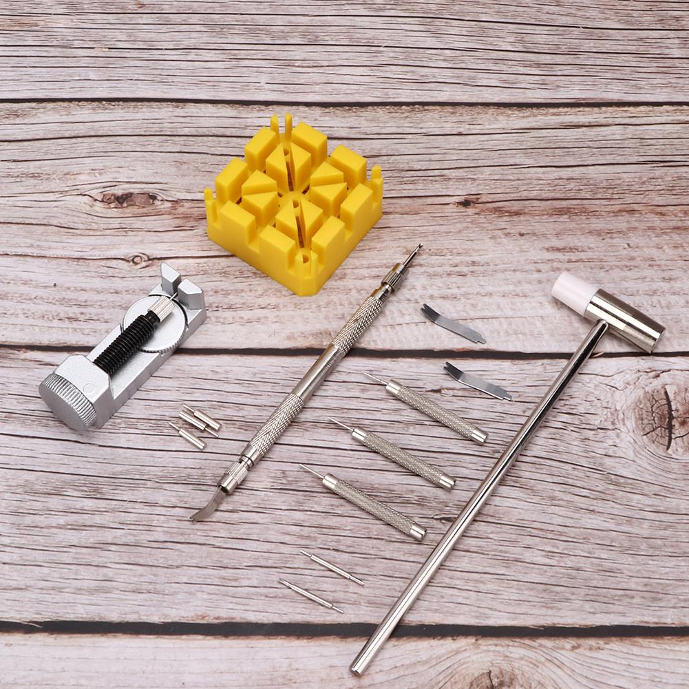 Набор инструментов для ремонта часов из 14 предметов, молоток для часов, набор инструментов для снятия ремешка для часов