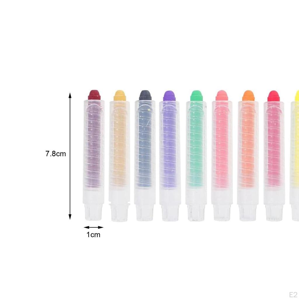 12 цветов тротуарных мелов для детей, детей, беспыльных, на открытом воздухе, в офисе