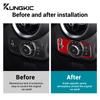 Carbon Fiber Interior Sticker for Alfa Romeo Giulia 2015-2016 Stelvio 2017-2024 Headlight Switch Button Panel