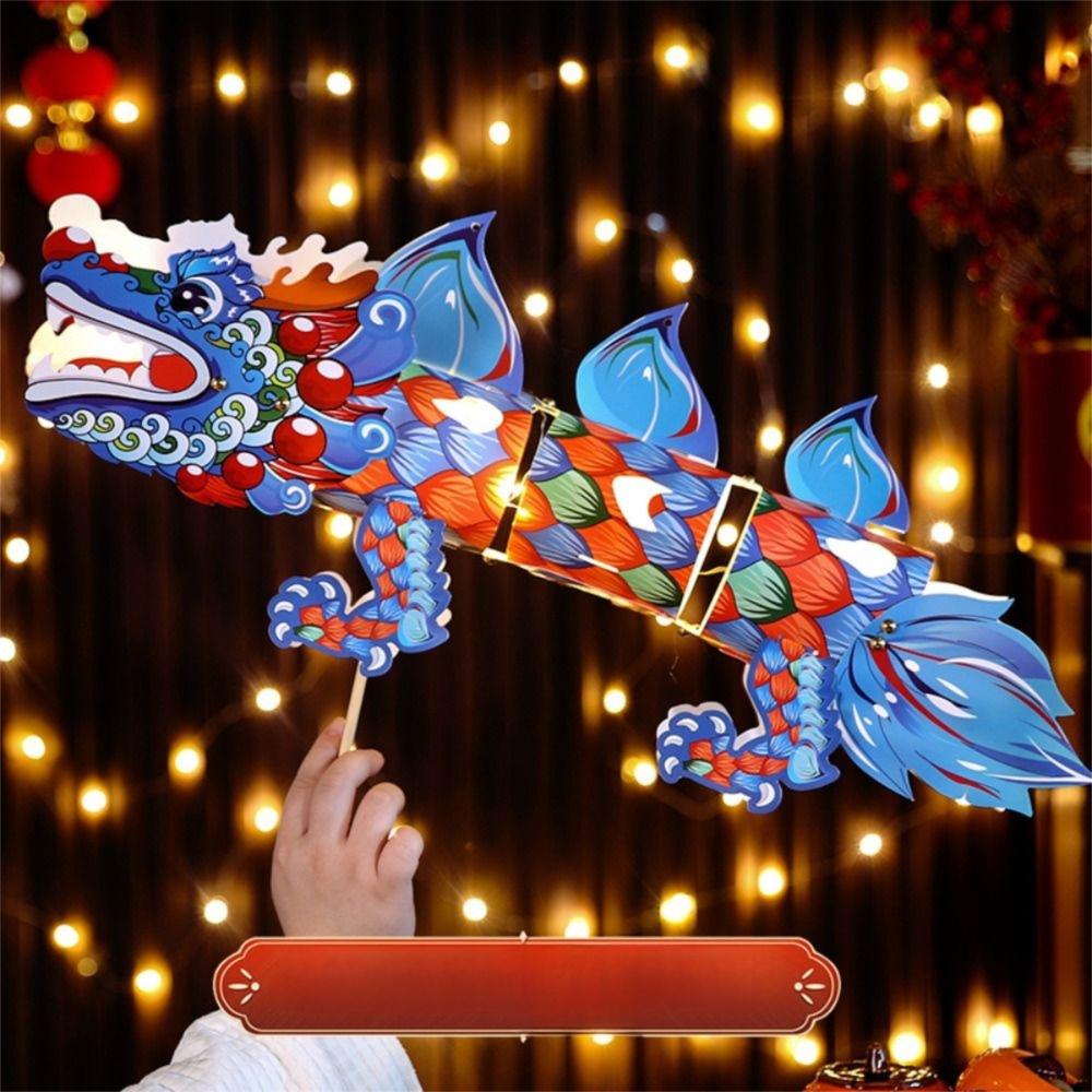 Cartoon Chinese Style Dragon Lamp Luminous Handheld Dragon Lantern  Spring Festival