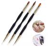 Yousheng Nail Art Pen Dual Head Comfortable Grip Ergonomic Handle Ultra-light Wide Application Decorative Plastic Nail Brush Painting Liner Pen