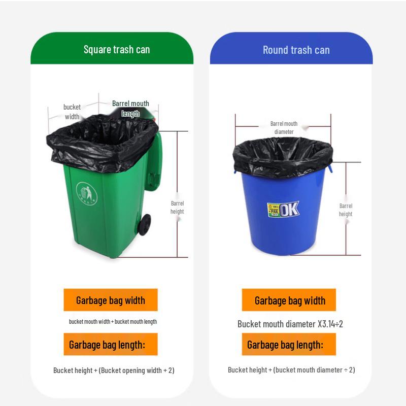 Ubag Большие черные прочные плоские мешки для мусора
