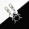 One Bag Stainless Steel Cartoon Couple Pair Of Figurines Pendant Doodle Love Fun Keychain\t Matchmaker