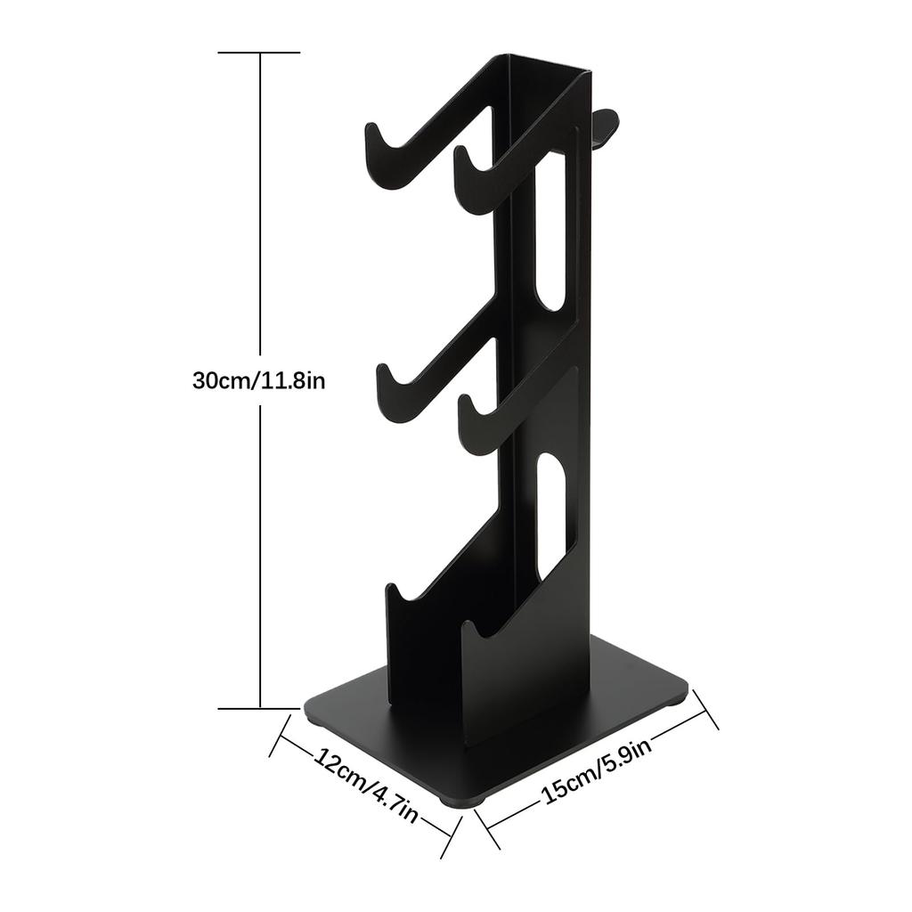 ANDCHI Controller Stand, 3-Tier Headphone Stand, Storage Rack, Game Controller Stand, Desktop Stand, Non-Slip, Compatible with PS5, PS4, and Switch