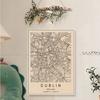 Дублин Париж Лондон Нью-Йорк Пользовательская карта города Классические постеры фильмов Наклейка из крафт-бумаги Домашний бар Кафе Декор для стен комнаты