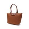 Longchamp Сумка-тоут Le Pliage 28 Classic с длинными ручками, холщовая с кожаной отделкой, женская, цвет Brandy 2605089504