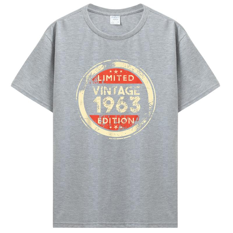 Birthday Vintage 1963 Old Gifts Vintage T-Shirts Summer Graphic Tshirt Streetwear Clothing Oversized Tshirt