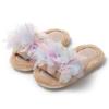 Fashion Ladies Cotton Slippers for Women New Peep Toe Shoes Autumn Female Home Non-slip Plush Flower Slippers Pantuflas De Mujer2024