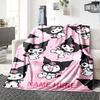 Customizable Kuromi7 Throw Blanket – Personalized Name, All-Season Cozy Snug Blanket, Machine Washable, Personalized Blanket