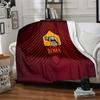Roma Football Club Emblem Flannel Blanket, Soft Polyester, Modern Design, All-Season for Camping, Travel, Gifts for holidays or birthdays