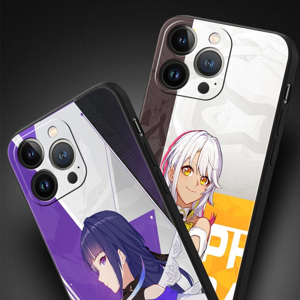 Чехол Honkai Impact 3rd Game Luxury для iPhone 13 15 14 12 11 Pro MAX XR X SE XS 7 8 Plus, черный силиконовый защитный чехол