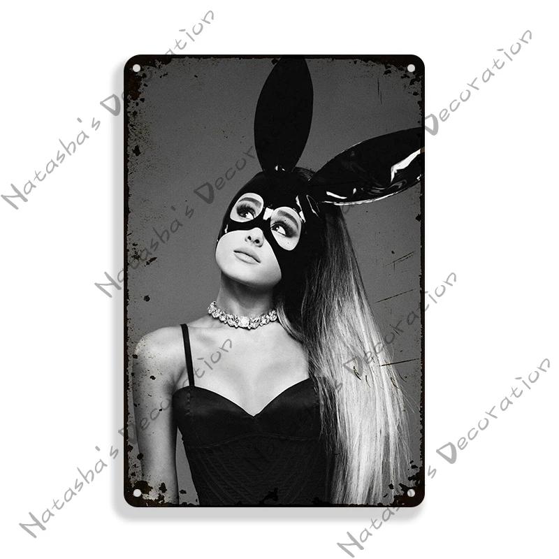 Ариана Гранде Металлические Знаки Музыка Винтажный Плакат Ржавый Ретро Плакат Дом Мужская Берлога Гараж Клуб Промышленный Декор Металлическая Пластина