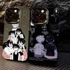 Чехол для телефона O-Omori для iPhone 17,16,15,14,13,12,11, Pro, X, XS, Max, Plus Мягкий черный чехол