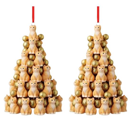 Подвеска-пирамидка с животными, Подвеска на новогоднюю елку с животными, 2D акриловое подвесное украшение для рождественской елки, брелок для рюкзака, для автомобиля