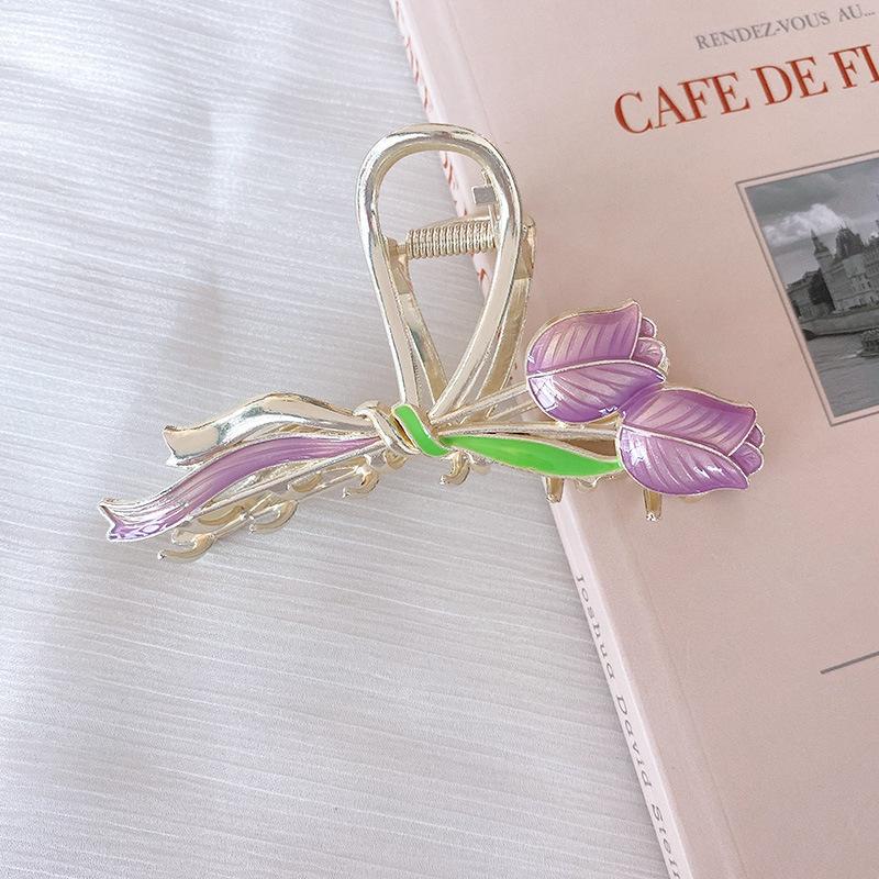 Новые женские металлические коготь для волос, элегантные заколки для волос с золотыми цветами, заколка-краб, повязка на голову, зажим для хвоста, головные уборы, аксессуары для волос, тиара